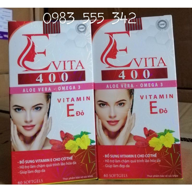 Vitamin E đỏ 400 Hỗ trợ giảm tình trạng rạn da, da khô nứt nẻ, nếp nhăn.