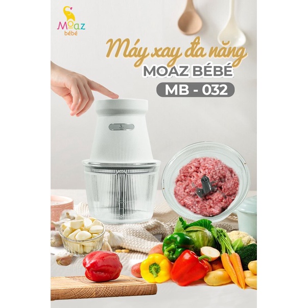 Bộ quà tặng khi mua máy xay Moaz BéBé MB032 đa năng dung tích 1000ml Monnie Kids