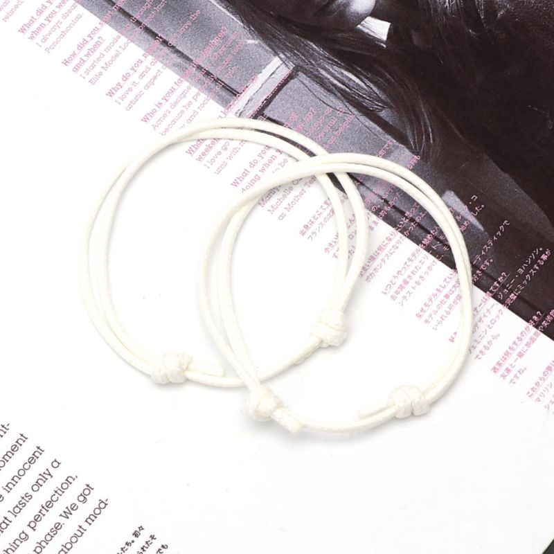 Set 2 Vòng Tay Bện Dây Da Thời Trang Cho Cặp Đôi