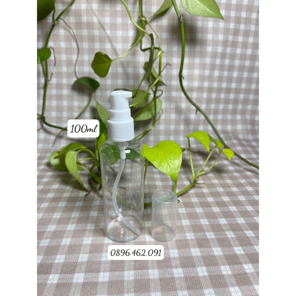 CHAI NHỰA PET XỊT GIỌT THÂN TRONG/THÂN NÂU 50ML/100ML CHAI CHIẾT MỸ PHẨM