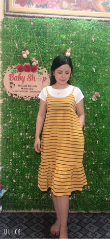váy bầu kẻ
