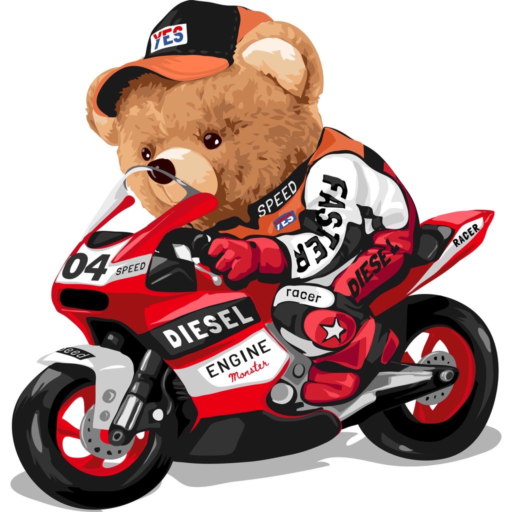 - Hình Gấu Teddy TD18 in bằng bàn ủi, bàn là