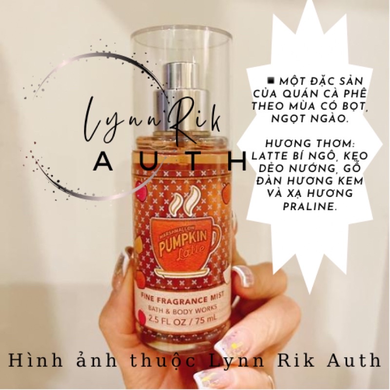 Auth_Fullsize  MASHMALLOW PUMPKIN LATTE |PUMPKIN PECAN WAFFLE_ Xịt Thơm Toàn Thân USA