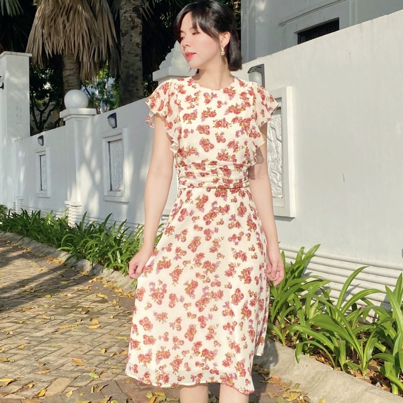 Đầm voan xoè bông dạo phố, công sở - QCDesign - Đầm nữ trẻ - Đầm trung niên