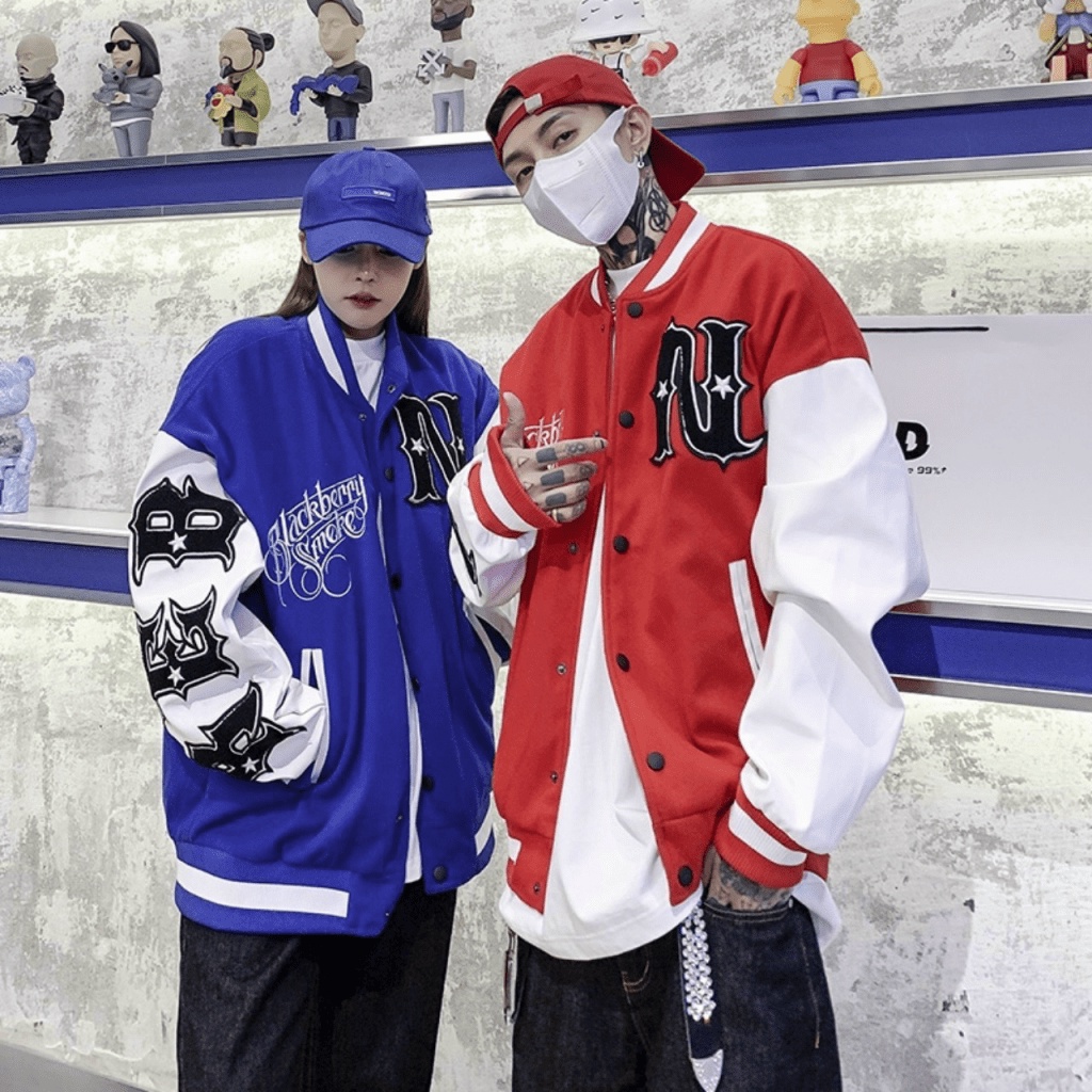 Áo Khoác Bomber Unisex Chữ N Chất Nỉ Mềm Mịn Phong Cách Bóng Chày Form Rộng Che Nắng Tốt Mặc Đẹp Thoải Mái NEW UNISEX