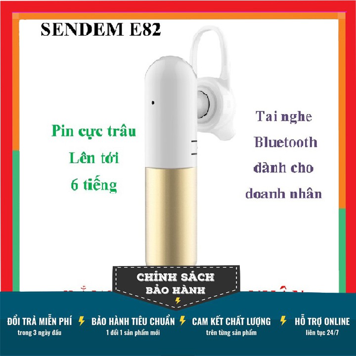 Tai nghe Bluetooth Sendem E82 pin trâu sang trọng - Đẳng cấp doanh nhân