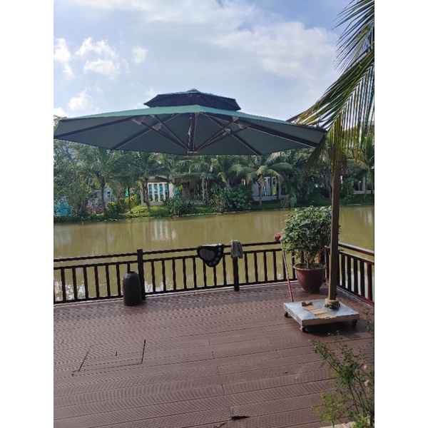 Ô lệch tâm Tròn 3M Khung hợp kim nhôm Nghiêng Mái +Xoay 360 độ cao cấp- Sản phẩm nhập khẩu 100% Tiêu chuẩn Châu ÂU