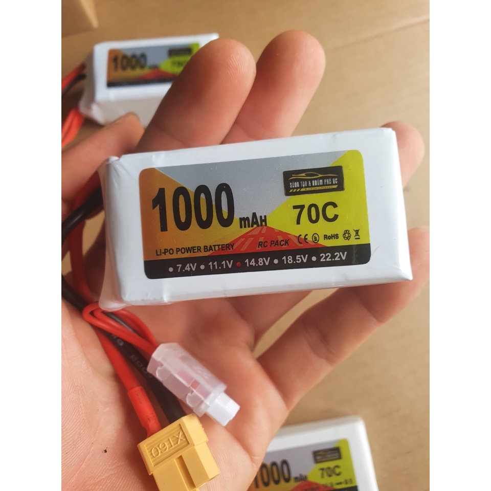 Pin LiPo 3s, 4s, 6s 1000mah 70C dòng xả cao