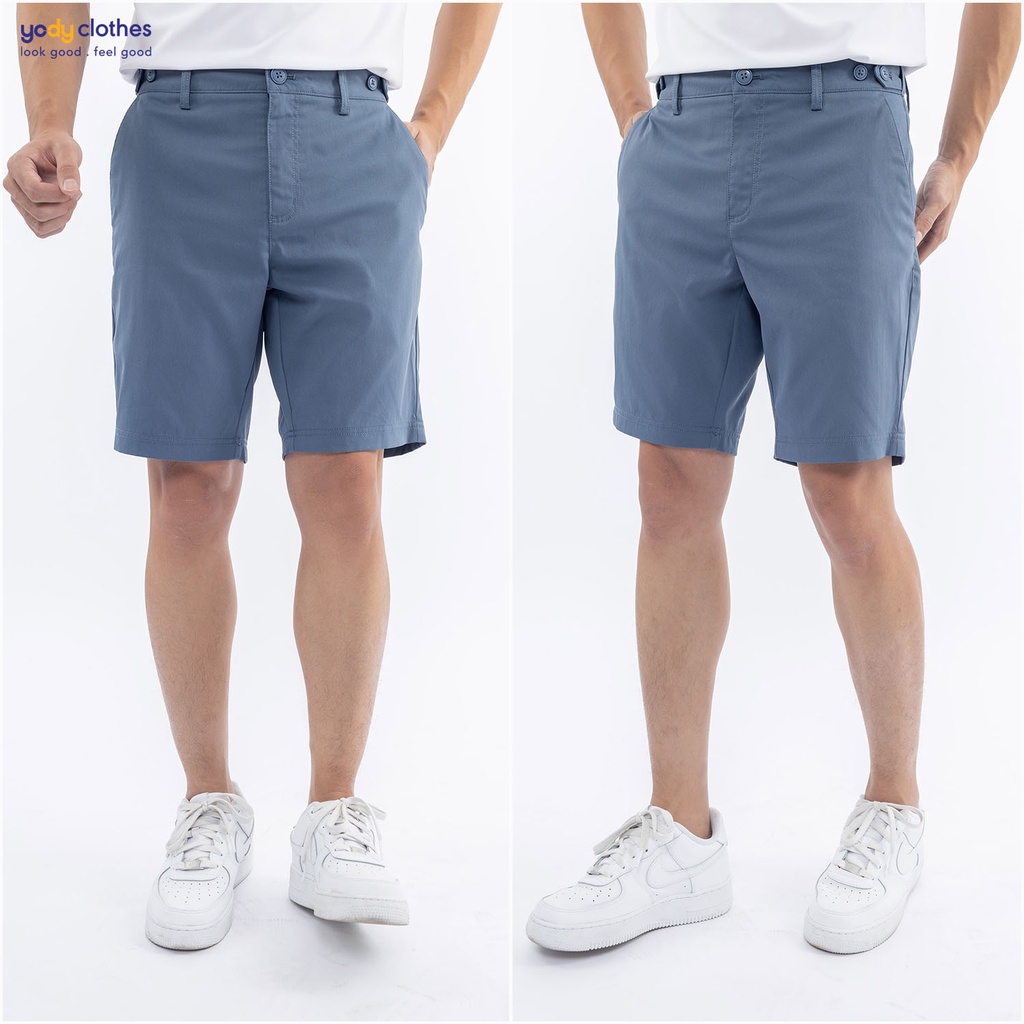 Quần short lửng nam chính hãng vải kaki dáng ống đứng cá tính