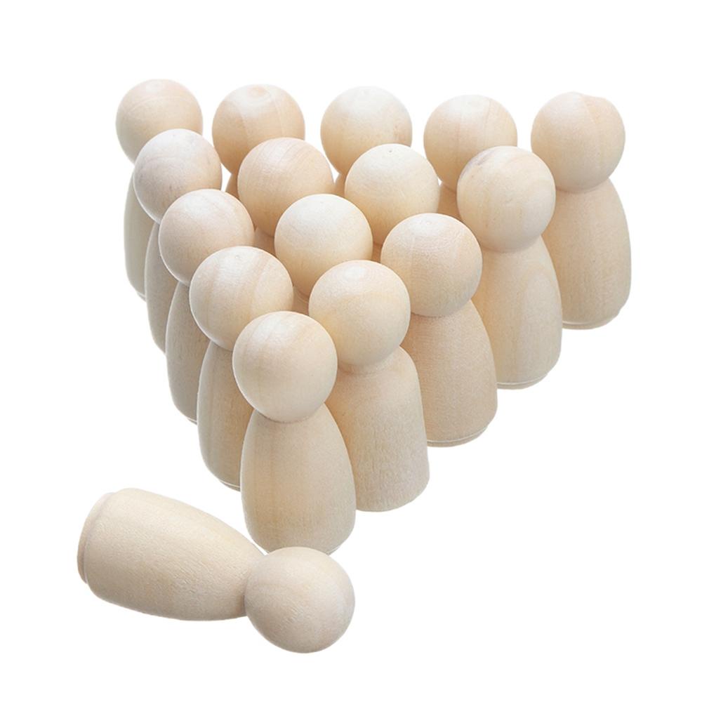 Búp Bê Gỗ Tự Nhiên 35 / 43 / 53 / 65mm Độc Đáo