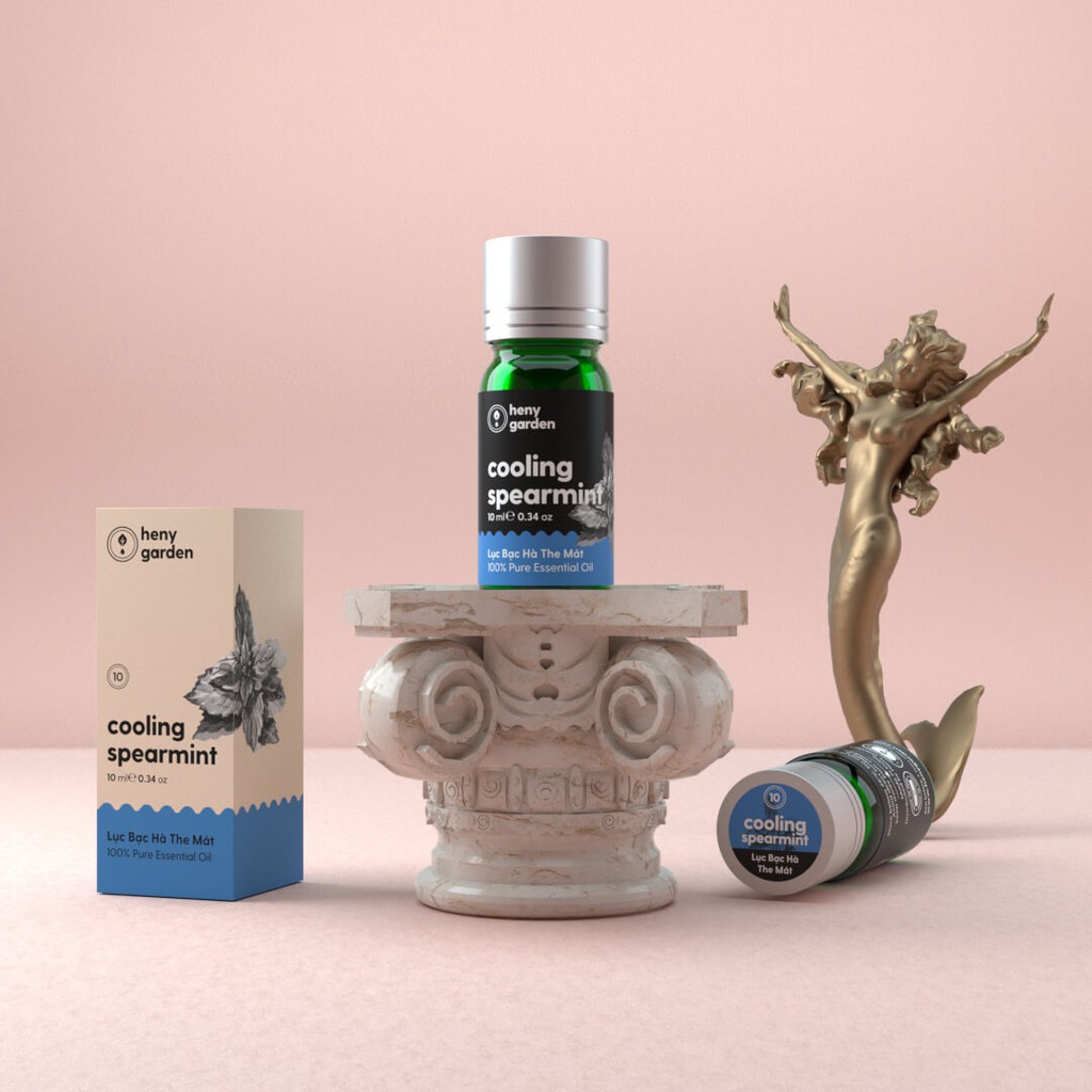 Tinh Dầu Bạc Hà Lục (The Ngọt) Organic Thiên Nhiên Nguyên Chất Đậm Đặc Xông Thơm Phòng, Làm Nến Thơm HENY GARDEN