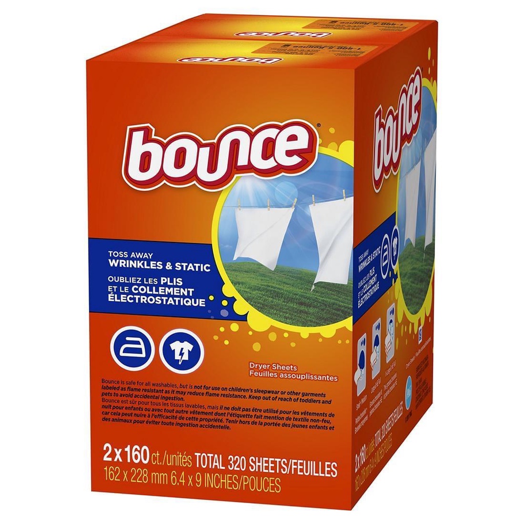 Giấy Thơm Quần Áo Và Mềm Vải BOUNCE Outdoor Fresh (Tách Lẻ)