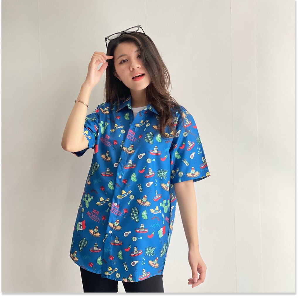 ÁO SƠ MI NAM NỮ, THIẾT KẾ HỌA TIẾT SIÊU NGẦU,CHẤT LIỆU VÃI THOÁNG MÁT KHÁNH AN STORE