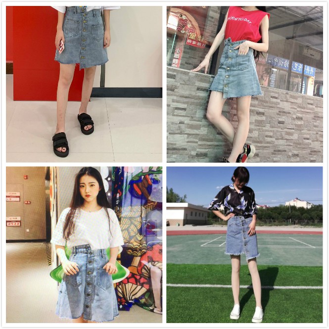 Chân Váy Jean Chữ A Thời Trang Dành Cho Nữ