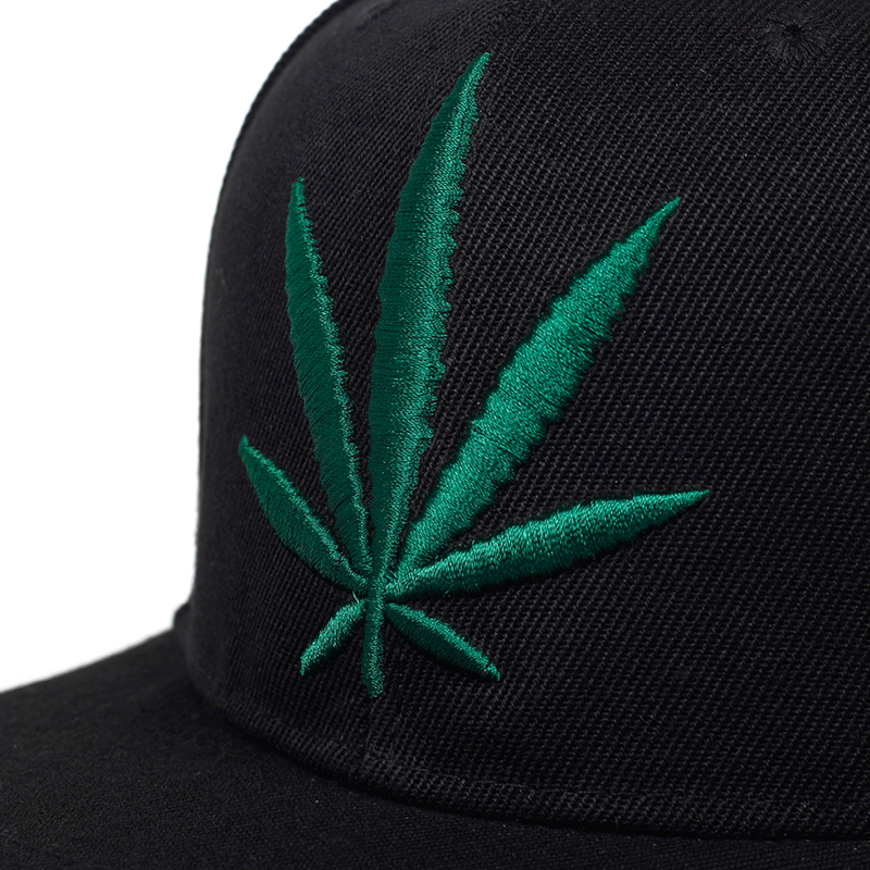 Mũ lưỡi trai thêu hình lá cây thời trang cho nam nữ