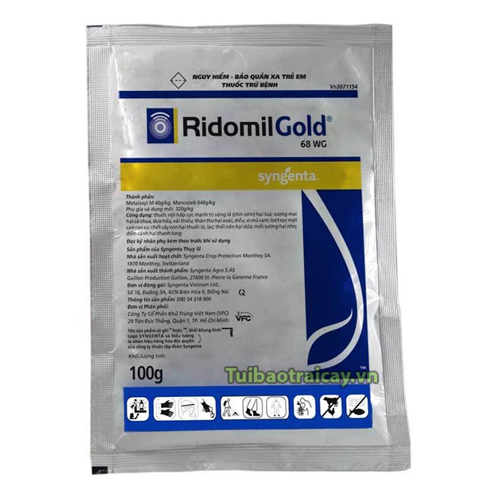 Thuốc trừ bệnh sương mai, thán thư Ridomil Gold 68WG - T29