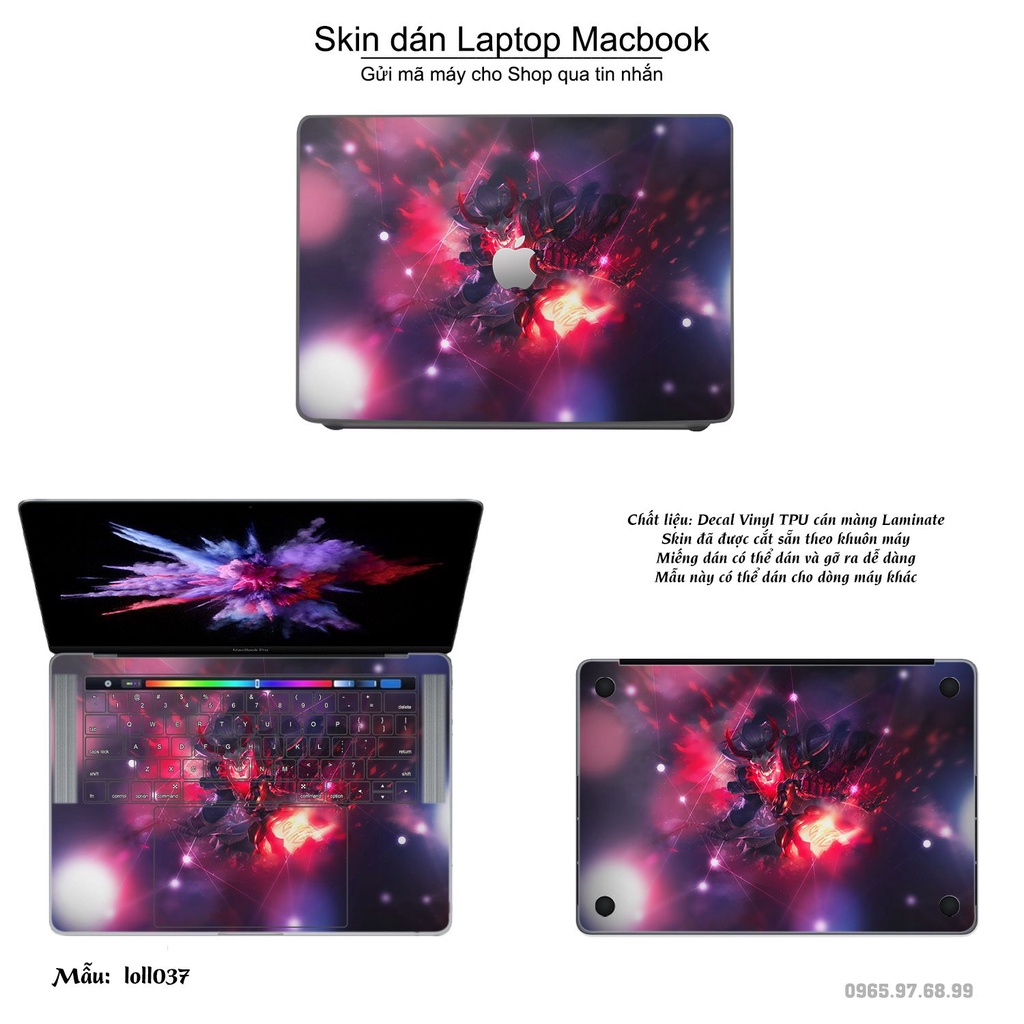 Skin dán Macbook mẫu Liên Minh Huyền Thoại (đã cắt sẵn, inbox mã máy cho shop)