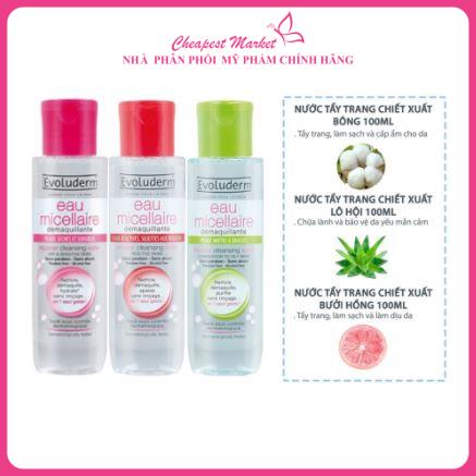 Nước tẩy trang Evoluderm Eau Micellaire 100ml (Tùy chọn)