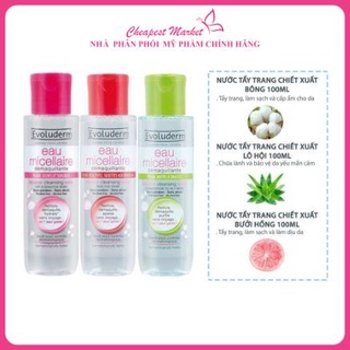 Nước tẩy trang Evoluderm Eau Micellaire 100ml
