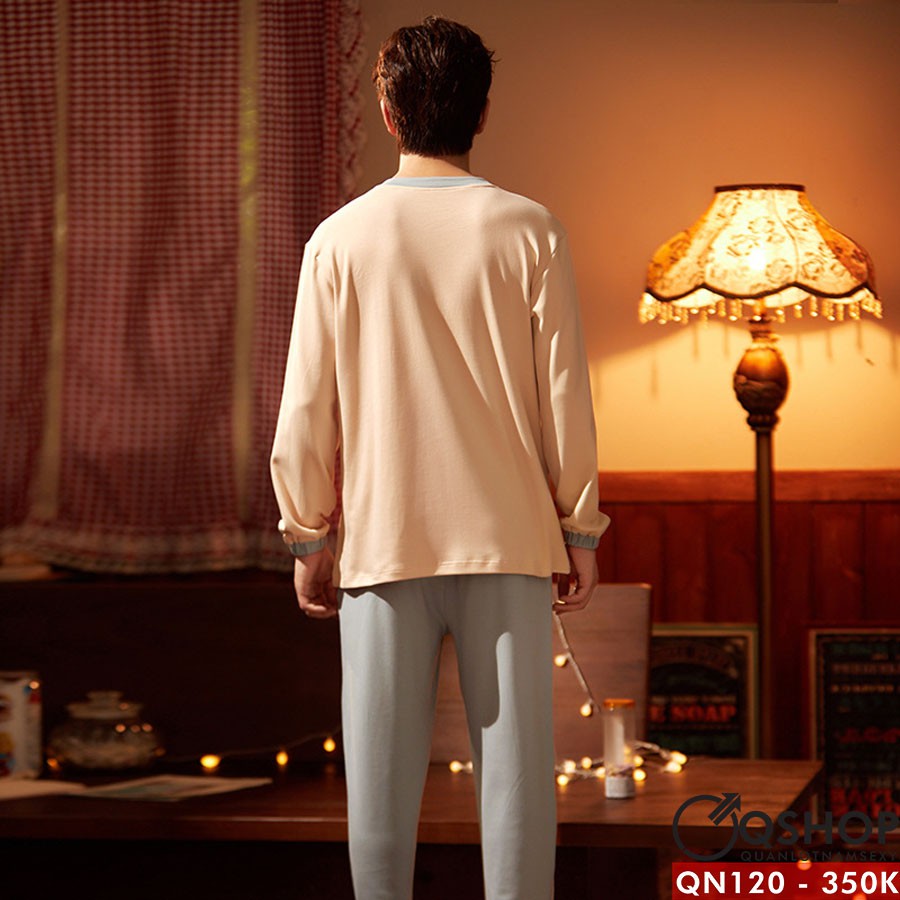 BỘ ĐỒ NGỦ NAM QUẦN DÀI,TAY DÀI QSHOP QN120