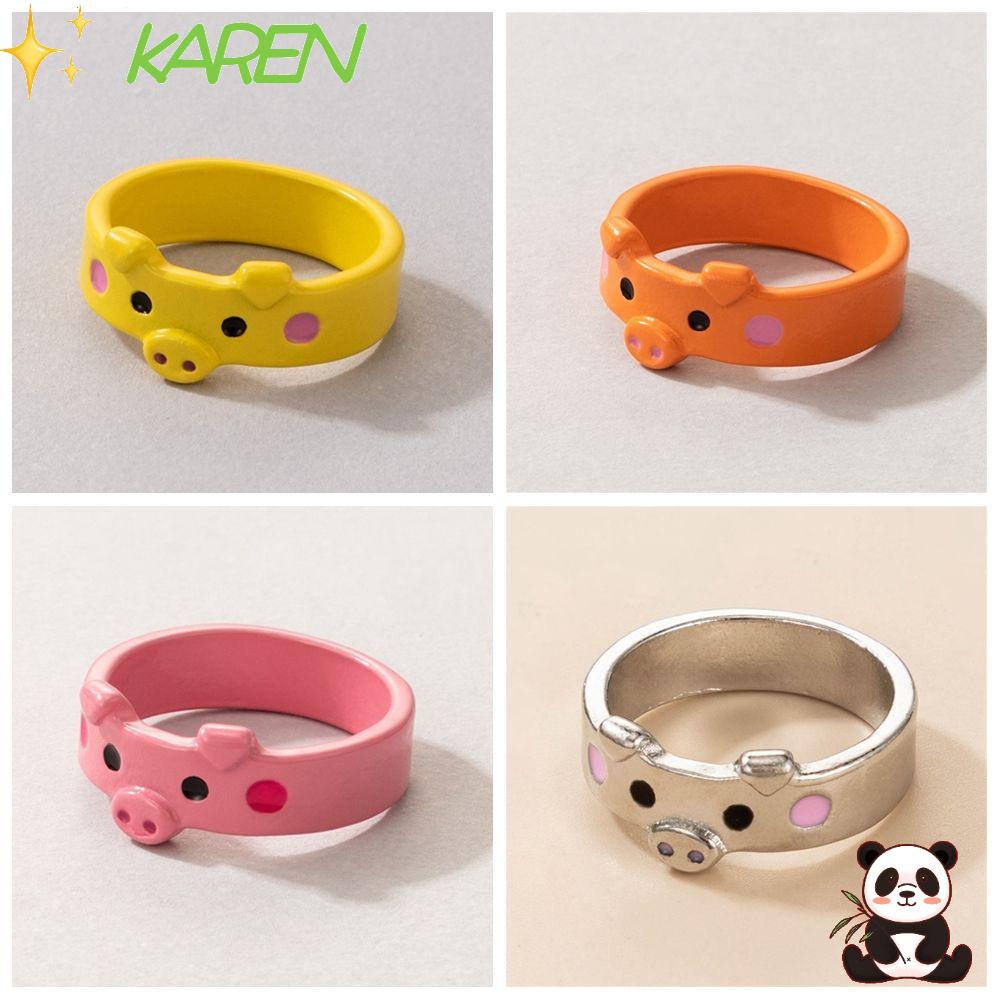 Nhẫn Đeo Tay Hình Heo May Mắn Phong Cách Bohemian Cổ Điển Thời Trang Cho Nam Và Nữ