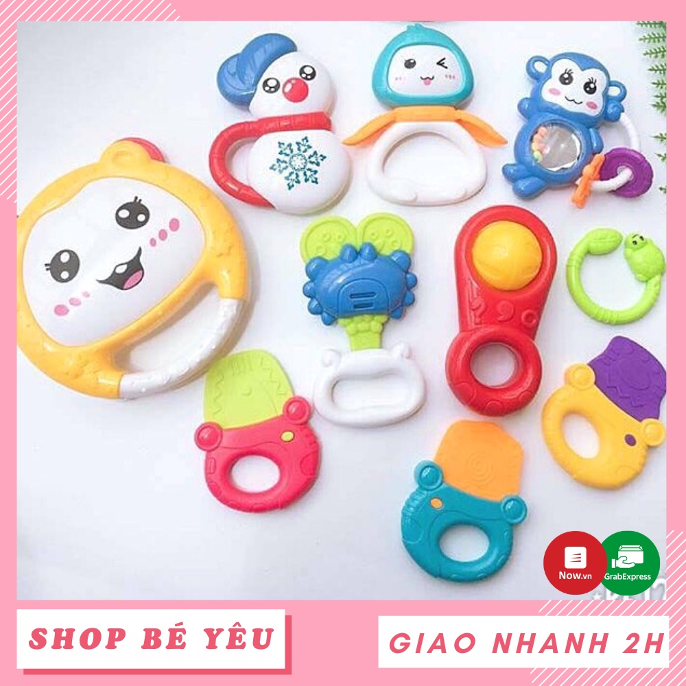 Xúc xắc cho bé  𝑭𝒓𝒆𝒆𝒔𝒉𝒊𝒑  Túi đồ chơi xúc xắc lục lạc cho bé sơ sinh 7 món Toys House 776-27