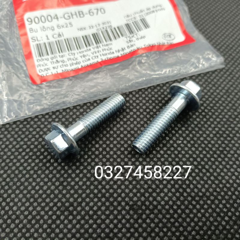 2 ốc bắt cùm tay thắng đĩa dầu xe WAVE, FUTURE...zin Bu lông 6x25