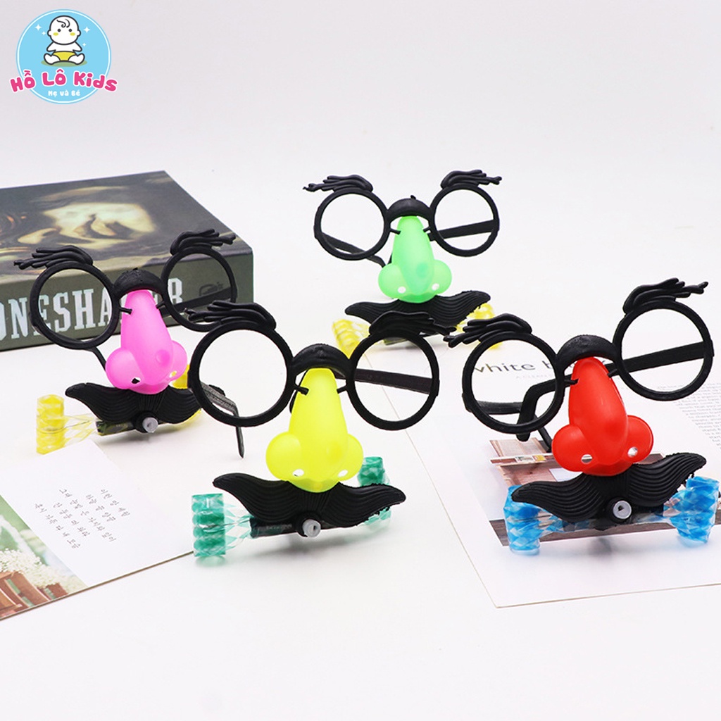 Mắt kính chú hề, mặt nạ thổi râu, trò chơi trêu trọc thú vị Hồ Lô Kids