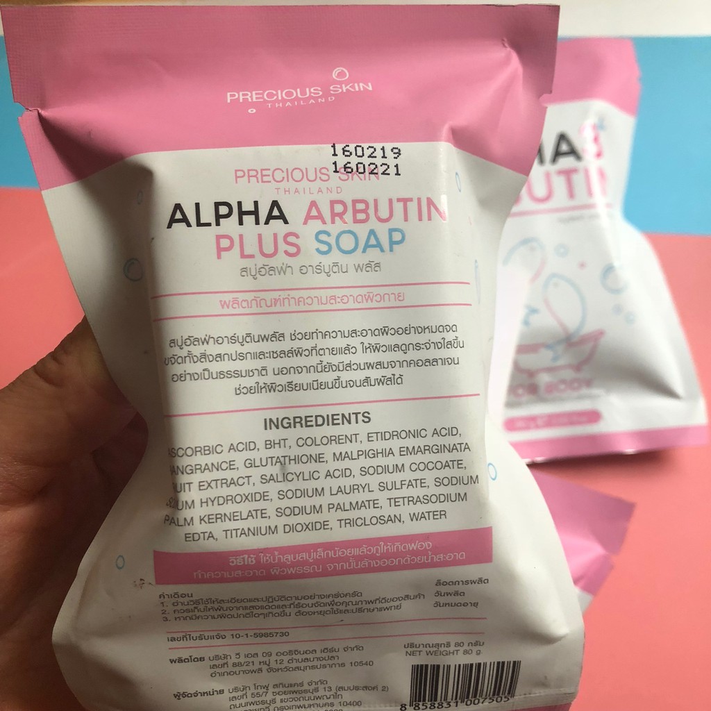 Soap Xà Phòng Tắm Trắng Da Body ALPHA ARBUTIN 3+ Plus 80g - Thái Lan