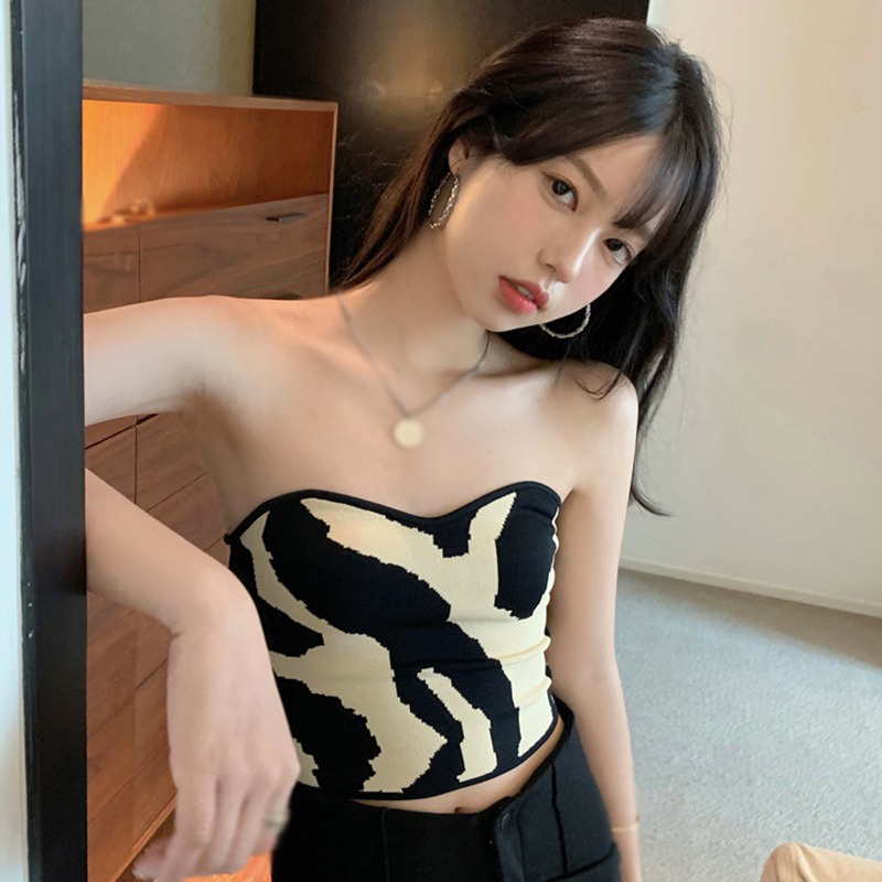 Áo ống dệt kim thời trang cho nữ