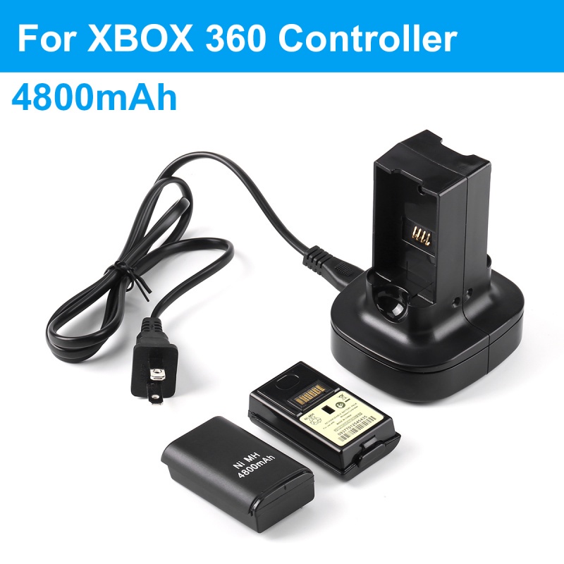 Bộ 2 pin sạc không dây cho tay cầm chơi game Microsoft Xbox 360