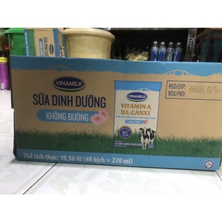 Thùng sữa bịch không đường vinamilk 24 bịchx 220ml-date 06/2022