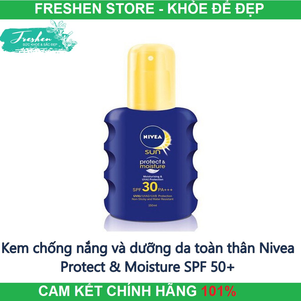 ✅ (CHÍNH HÃNG) xịt chống nắng dưỡng ẩm NIVEA 150ML