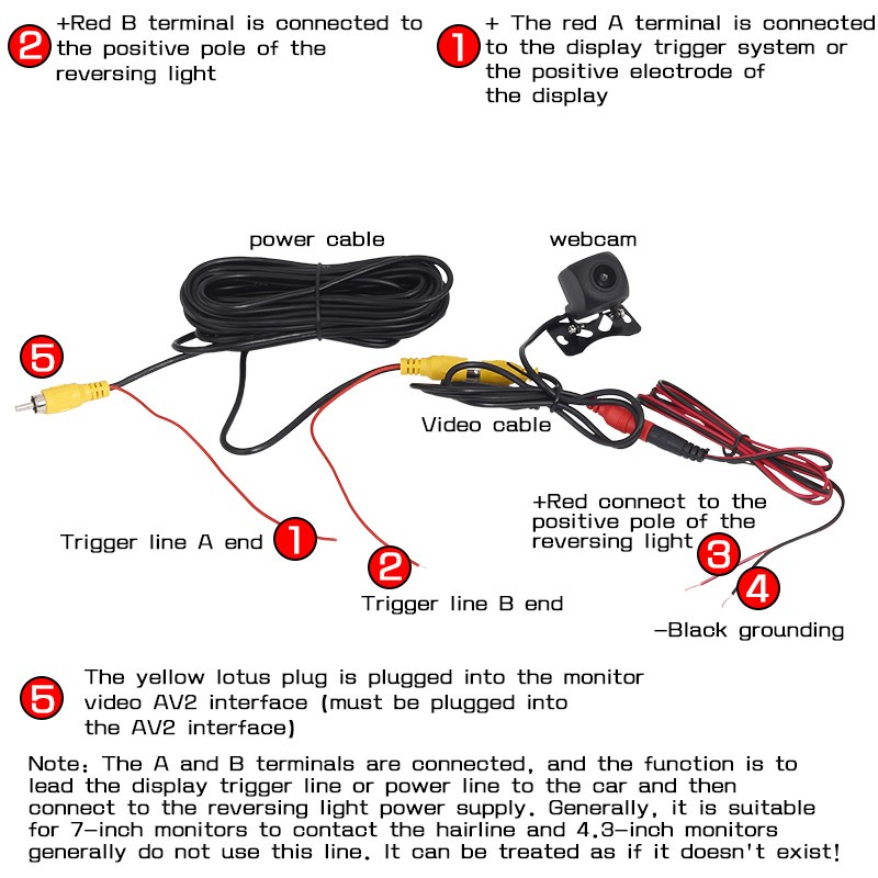 Camera mini đèn LED góc rộng 170° chống thấm nước hỗ trợ quan sát đằng sau khi đậu xe hơi tự động (không có cáp nối dài) | BigBuy360 - bigbuy360.vn