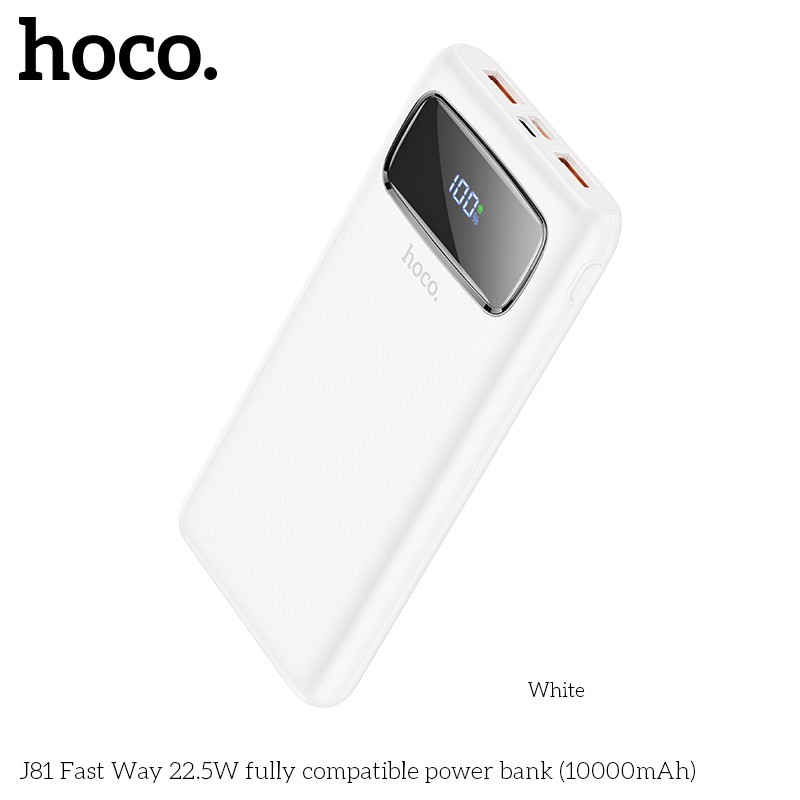 Pin sạc dự phòng PD22.5W - Hoco J81 đèn báo LED, tích điện dung lượng 10000mAh - Chính hãng