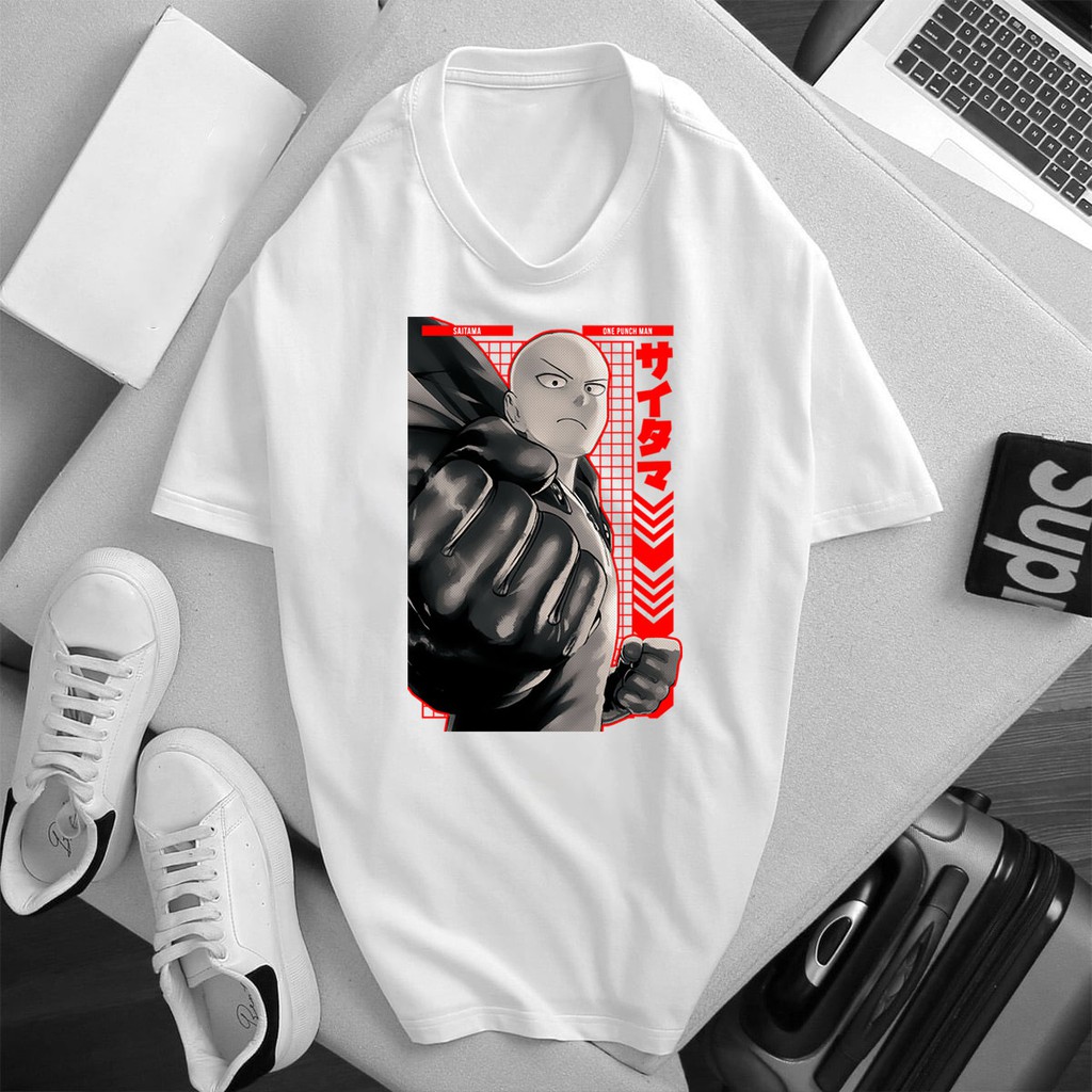 ÁO THUN FORM RỘNG CÚ ĐẤM HỦY DIỆT-ONE PUNCH MAN IN HÌNH CUTE GIÁ RẺ CỰC SHOCK GIÁ HỦY DIỆT CÓ ĐỦ SIZE - 235