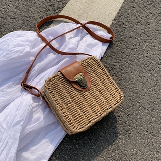 Túi Rơm Hình Vuông Kiểu Dáng Hợp Thời Trang