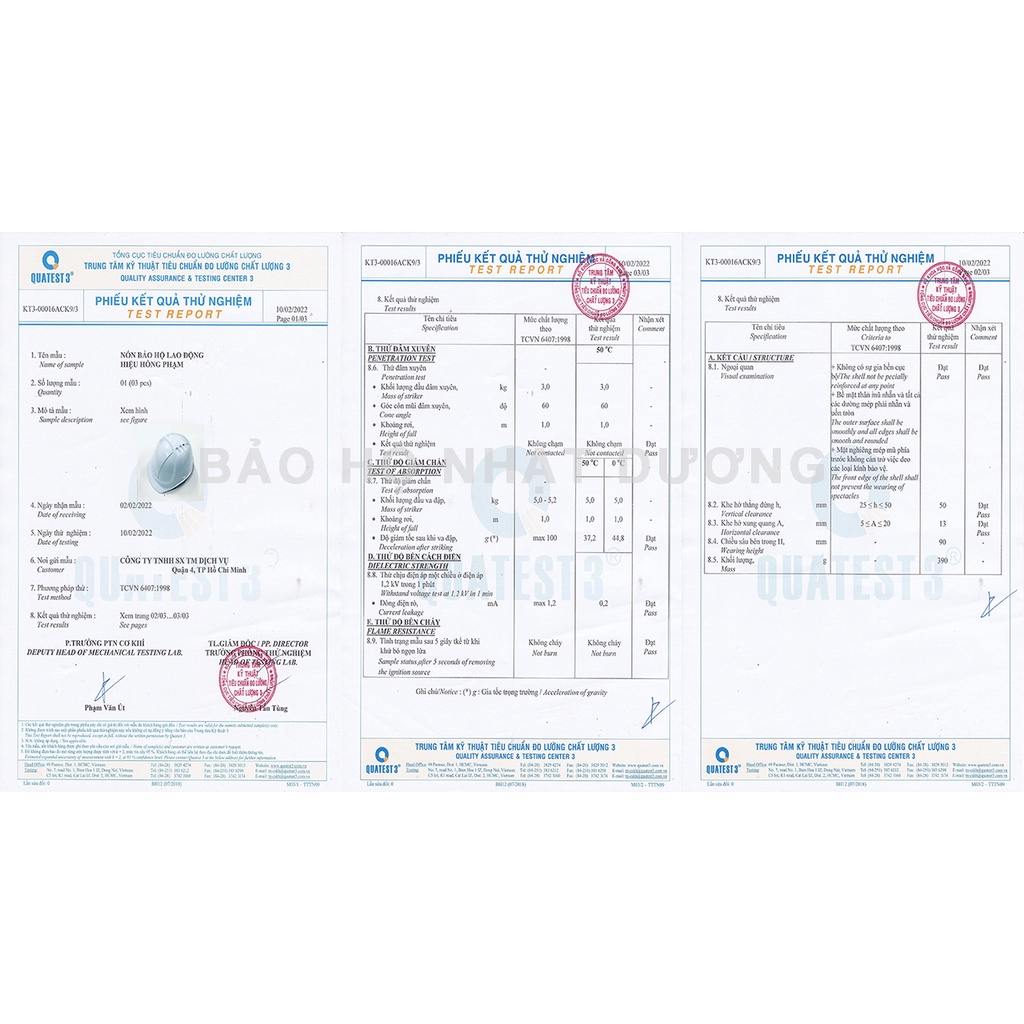 Mũ bảo hộ lao động có lỗ thoát khí khóa vặn màu đỏ HPN09, Nón bảo hộ lao động thông hơi Nhật Dương