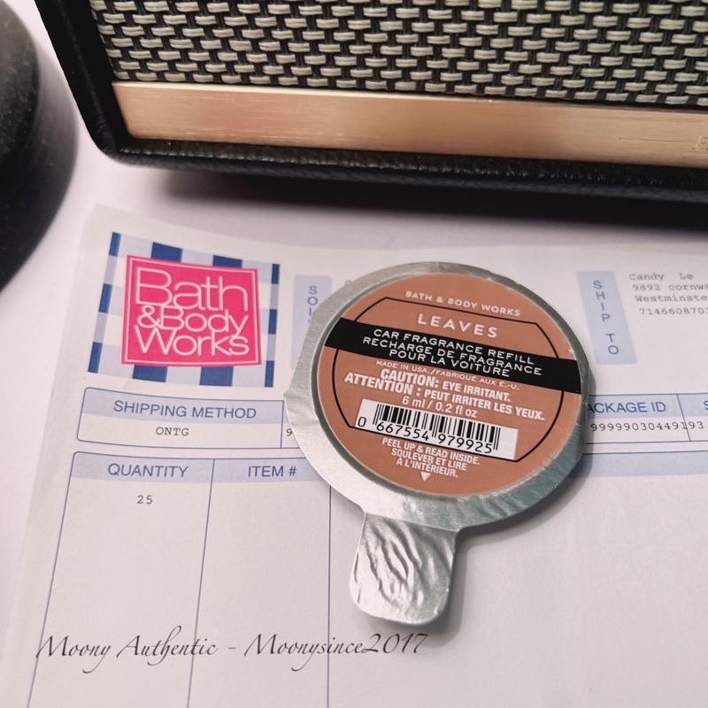 Tinh dầu khử mùi làm thơm xe hơi và case nước hoa xe hơi  Bath  And Body Works