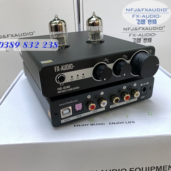 Tiền Khuếch Đại + DAC ES9018K2M Chuẩn Hires audio FX AUDIO - Tube 06mk2 - Bản Nâng Cấp Mạnh Mẽ Tube 06