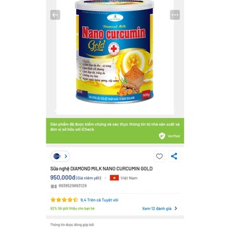 [Combo 4hộp 900g, Date 2026]Sữa nghệ Nano Curcumin Gold.