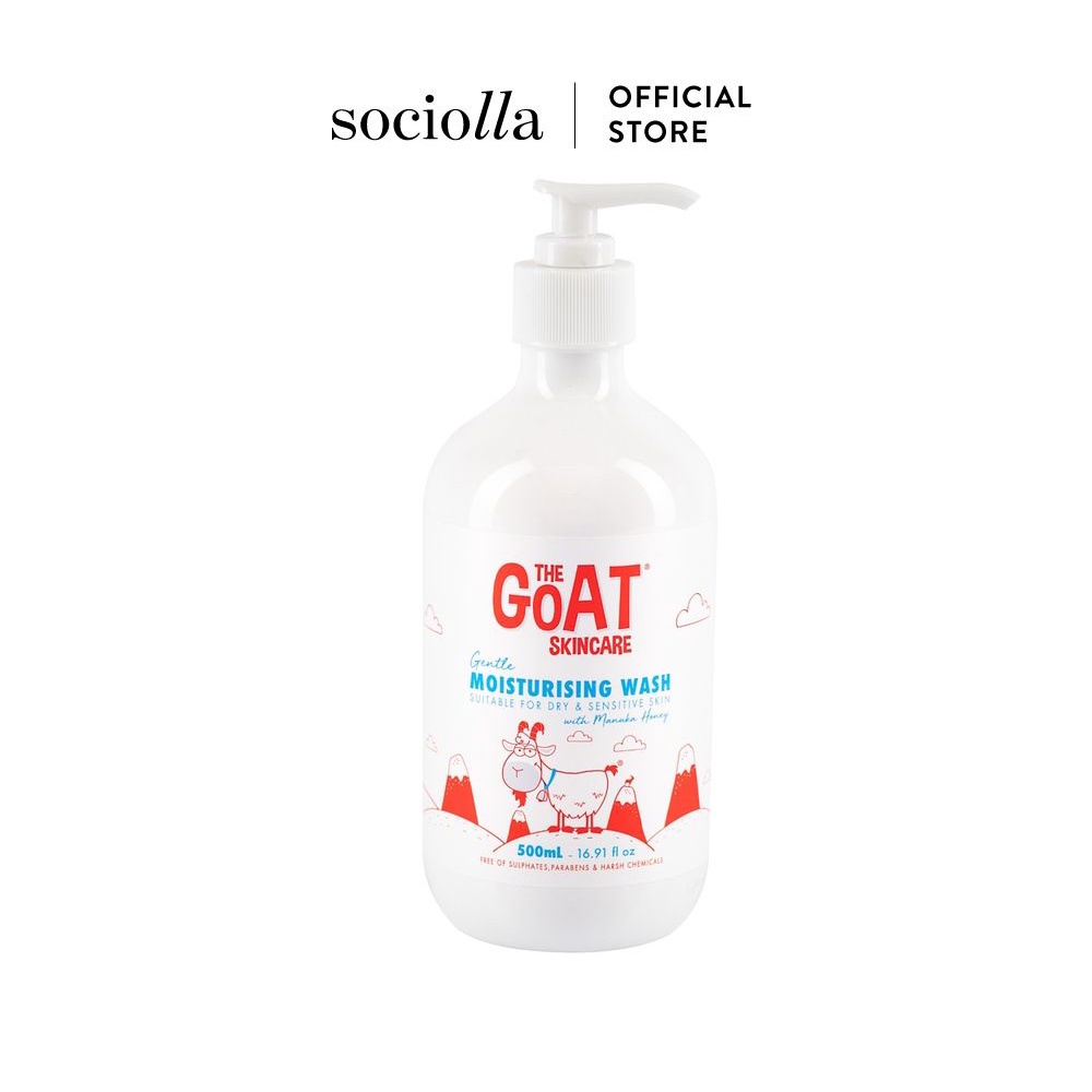 Sữa Tắm Dưỡng Thể Làm Sạch &amp; Duy Trì Độ Ẩm Chiết Xuất Sữa Dê Và Mật Ong Manuka The Goat Skincare 500ml