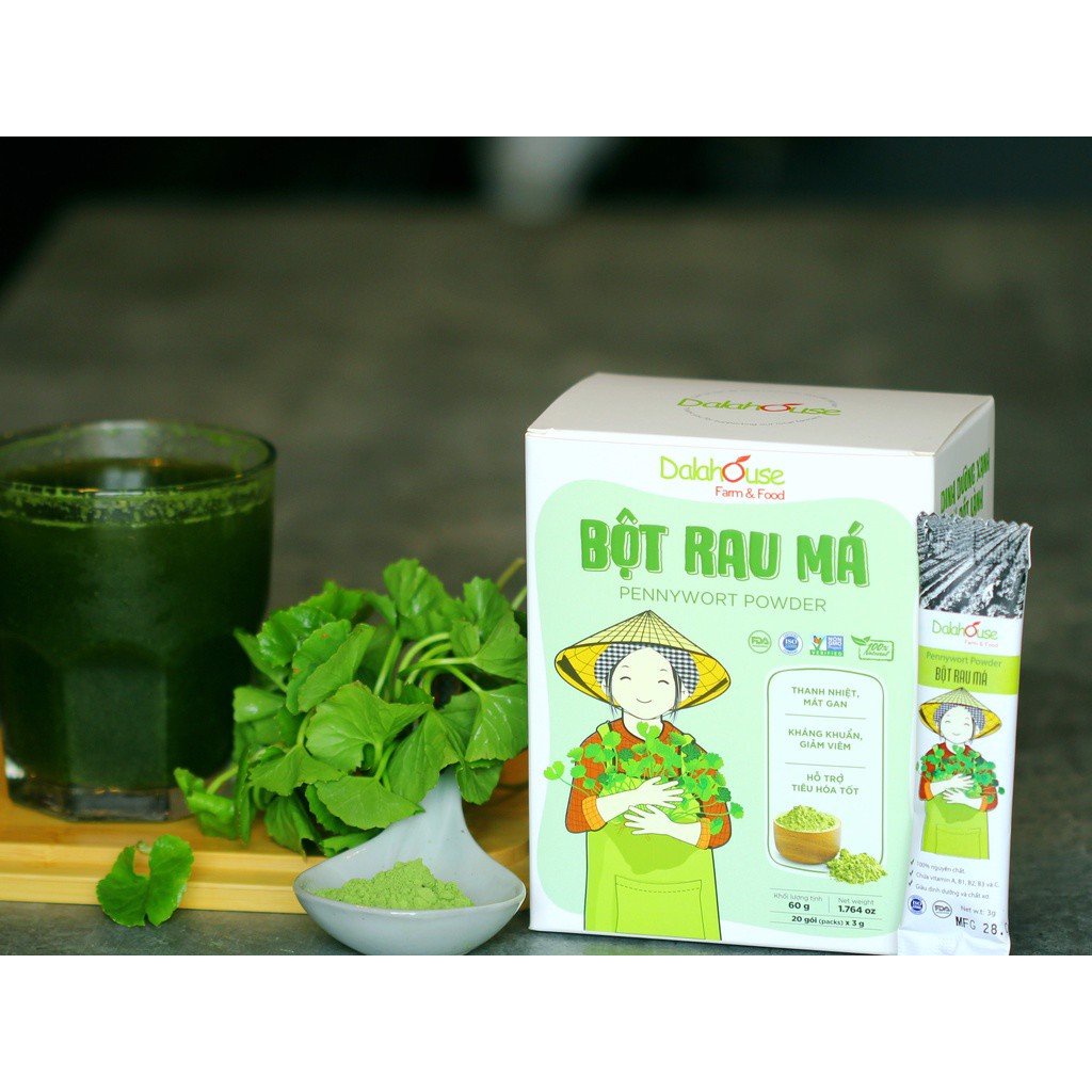 Bột Rau Má Hữu Cơ Nguyên Chất Sấy Lạnh Dalahouse