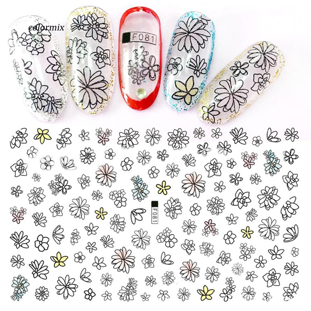 1 Tờ Miếng Dán Móng Tay Hình Chim Hồng Hạc Hoạt Hình 3D DIY Thời Trang