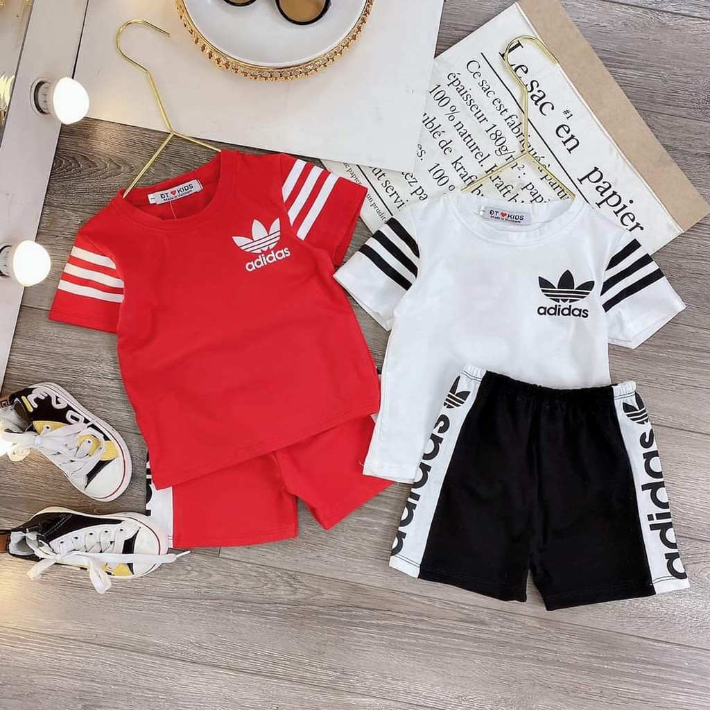 Bộ Quần Áo Adidas Thể Thao Cộc Tay Cho Bé Từ 5 > 26KG