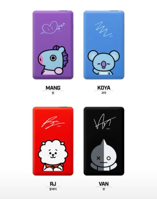 Sạc dự phòng BT21 5000mah ~ 10.000mah hàng Official.