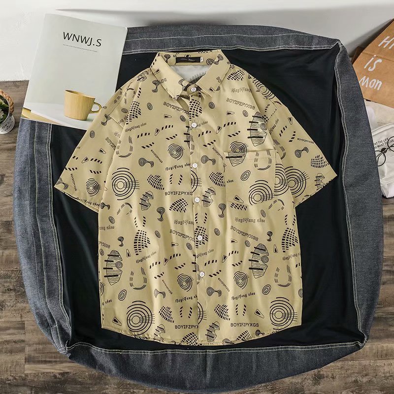 Áo Thun Tay Ngắn Dáng Rộng In Họa Tiết Thời Trang Mùa Hè Mới Size M-3XL Cho Nam