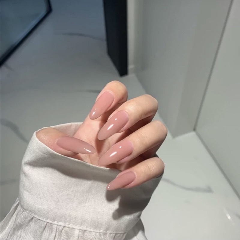 Set 24 móng giả D411 dáng móng dài ( Tặng kèm keo và dũa )