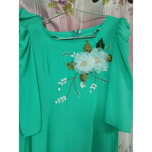 Bộ áo dài xanh ngọc_size M