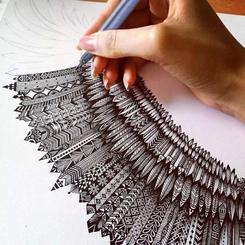 Bút vẽ mực đen chống nước